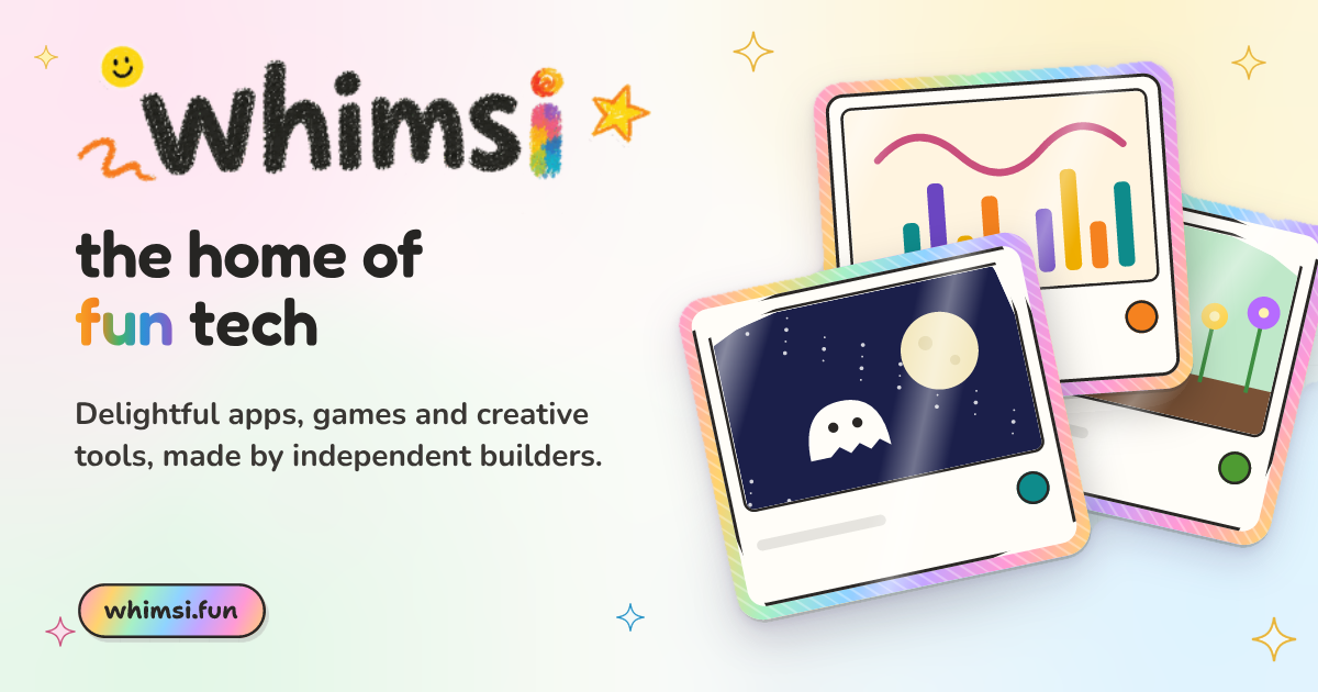 Made a home for your fun projects on the web (games, creative tools etc)