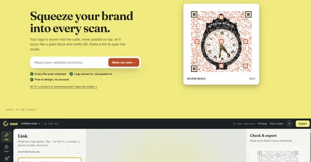 Screenshot of zest
