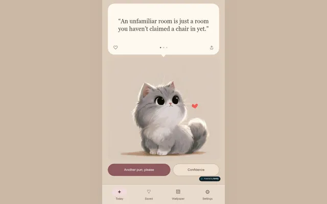 Screenshot of Purrffirmation