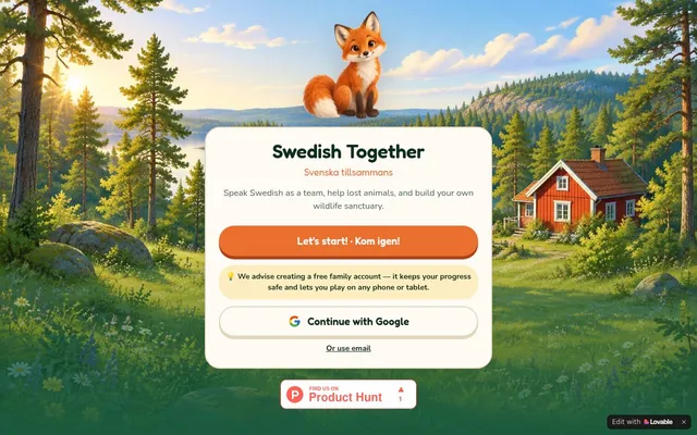 Screenshot of Swedish Together